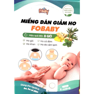 DÁN GIẢM HO FOBABY 🌡️HỘP 6 MIẾNG