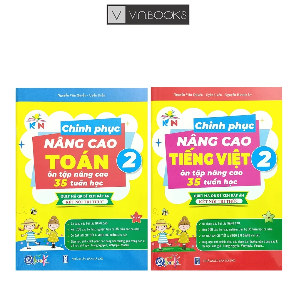 Sách - Combo 2 Cuốn Chinh Phục Nâng Cao Toán và Tiếng Việt Lớp 2 - Bộ Kết Nối