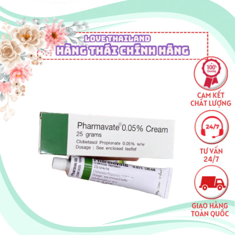 Pharmavate cream thailan tuýp 25g🇹🇭Bôi Ngứa Vảy Nến🇹🇭 Hỗ Trợ Viêm Da Cơ Địa, Chàm, Tổ Đỉa, Nước Ăn Tay Chân