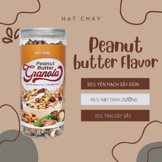 Granola ăn kiêng HẠT CHAY hũ 500g vị bơ đậu phộng, ngũ cốc 20% yến mạch mix hạt dinh dưỡng