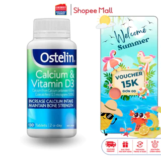 Bổ sung Canxi và D3 cho mẹ bầu Ostelin Calcium & Vitamin D3 130 viên ngăn ngừa các bệnh về xương ở phụ nữ mang thai