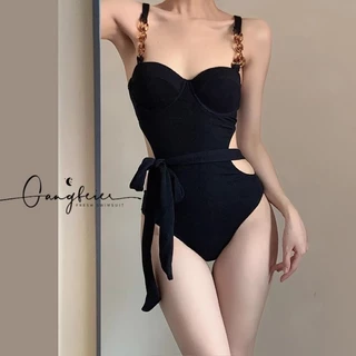 Set bộ đồ bơi bikini 1 mảnh liền thân ôm body khoét eo tôn dáng áo bodysuit đi bơi đi biển BKN03