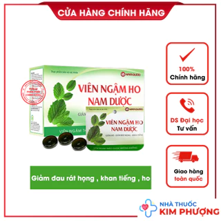 Viên ngậm ho Nam Dược  Hộp 10 vỉ * 4 Viên .