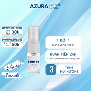 Tinh Dầu Nước Hoa Azura Shinee Ngọt Thanh Nhẹ Nhàng Thơm Lâu Lưu Hương 12 Giờ Vial 2ml Dùng Thử