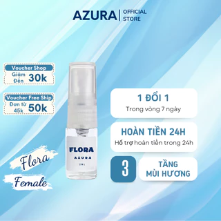 Tinh Dầu Nước Hoa Azura Flora Dịu Nhẹ Trong Lành Lâu Lưu Hương 12 Giờ Vial 2ml Dùng Thử