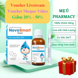 DHA, EPA Nhũ Tương Nhỏ Giọt Không Tanh, Hàm Lượng Cao - Novosmart Drop - Giúp Phát Triển Não Bộ, Tăng Khả Năng Tập Trung