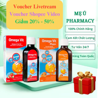 Siro Omega Vit Plus Hỗ Trợ Tăng Cường Sức Đề Kháng, Thị Lực, Trí Thông Minh Cho Trẻ - Chai 100ml