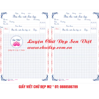 Giấy bài thi chữ đẹp M2 giấy hoa ánh dương