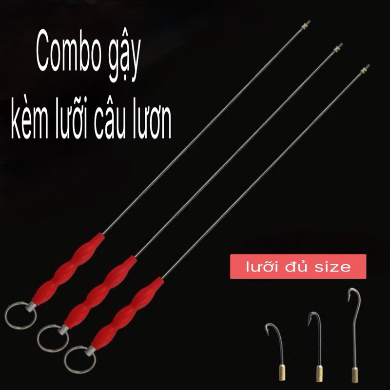 gậy câu lươn hàng loại 1 gồm cả lưỡi câu lươn dài 55cm gậy siêu nhậy