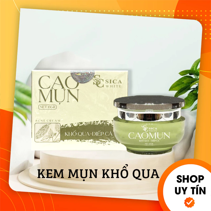 [Chính Hãng] Kem Face Mụn Cao Mụn Khổ Qua Diếp Cá Sica White 10g - Kem Hỗ Trợ Giảm Mụn Mờ Thâm