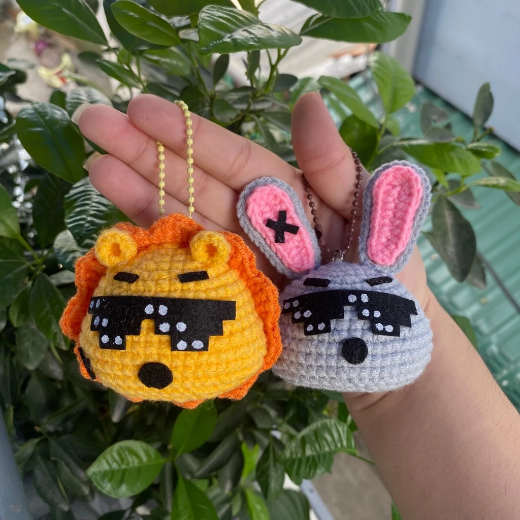 (ĐỌC KỸ MÔ TẢ) Móc Khoá Len Handmade Nong Lion & Nong Chinzilla - Gemini & Fourth