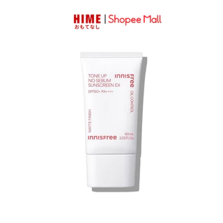 Kem chống nắng nâng tông kiềm dầu Innisfree Tone Up No Sebum Sunscreen EX SPF 50+ PA++++ 60 mL Mẫu mới nhất