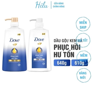 Dầu Gội/ dầu Xả Dove Phục Hồi Hư Tổn chai 640g