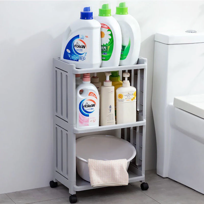 kệ dựng đồ đa năng 3 tầng- Kệ đựng đồ giặt , phòng tắm chống thấm nước 3 ,4 tầng có bánh xe 360 ( loại 1) 388