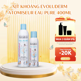 Xịt khoáng Evoluderm Atomiseur Eau Pure 400ml - Hana Cosmestic