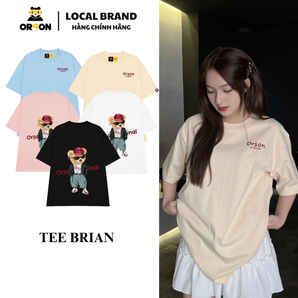 Áo thun Local Brand Orson Studio - Tee BRIAN ORIGINAL Áo Form Rộng Tay Lỡ Nam Nữ, Thoáng Mát, Co Dãn
