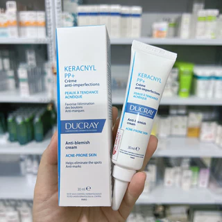 Ducray Kem ngừa mụn viêm & thâm chuyên biệt dành cho da nhờn, tổn thương Keracnyl PP+ Anti-Blemish Cream 30ml