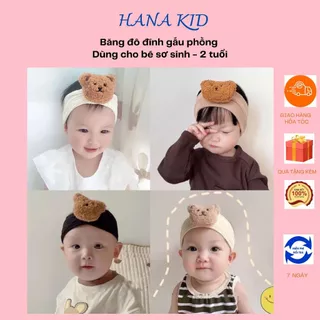 Băng đô che thóp hình gấu nổi dễ thương cho bé gái bé trai Hana kid (Bán sỉ)