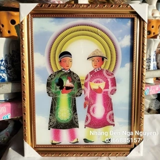 Tranh Thờ Cậu Tài Cậu Quý (28 × 35 cm)