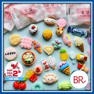 Set 5 Blind box Túi mù bất ngờ hình đồ ăn bí mật quà tặng cho bé- Charm bag Mô hình mini sưu tầm trang trí bàn học 02176