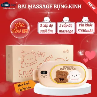 Máy Chườm Ấm Bụng, Đai Chườm Nóng, Massage Giảm Đau Bụng, Đau Lưng Khi Đến Kỳ Kinh Nguyệt Cho Bạn Gái -Quà Tặng Cao Cấp