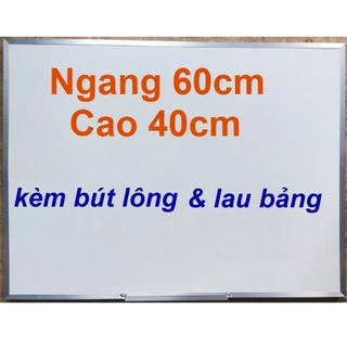 [ HCM - HỎA TỐC ] Bảng mica trắng viết bút lông 40 x 60cm + Tặng bút lông và lau bảng