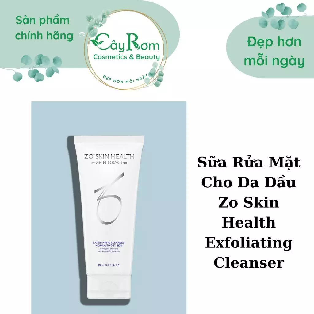 Sữa rửa mặt cho da dầu Z0 EXFOLIATING CLEANSER