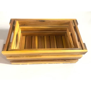 Hộp Gỗ màu Teak loại cao 16.5cm nhiều cỡ