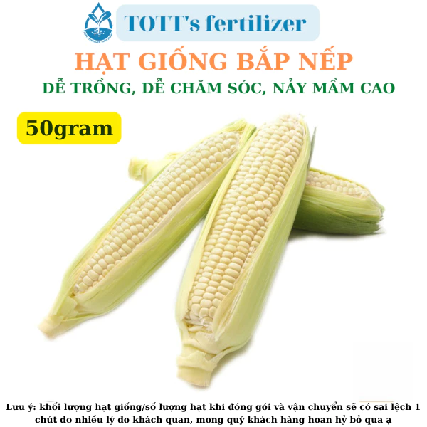Hạt Giống bắp nếp khối lượng 50gr dễ trồng TOTT's fertilizer