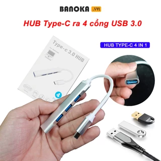 HUB Type C và HUB USB 3.0 tốc độ cao 4 in 1 Sidotech bộ chia cổng usb mở rộng kết nối chuyển đổi cho Macbook laptop