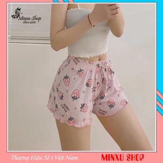 Quần Đùi Nữ Mặc Nhà, Quần Short, Quần Ngủ Nữ Chất Cotton Co Giãn Minxu Shop QN02