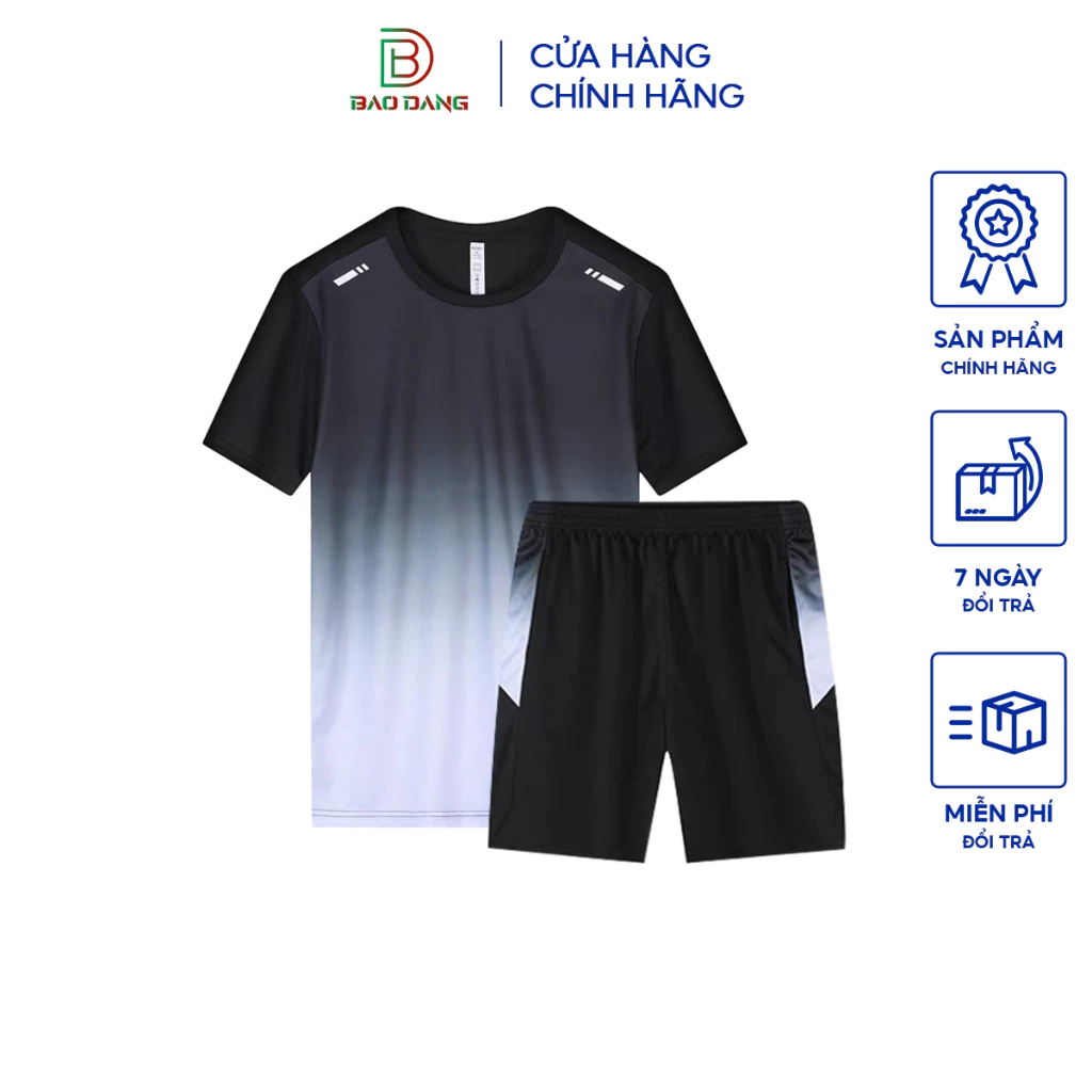 Bộ thể thao nam mùa hè chất liệu polyester co giản tốt bốn chiều  thấm hút mồ hôi thoáng khí in họa tiết 3d Bảo Đăng.