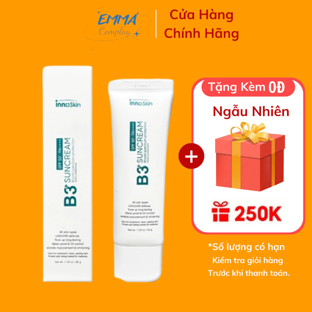 Kem Chống Nắng Phổ Rộng B3 innoskin 6 màng lọc Hàn Quốc 50ml