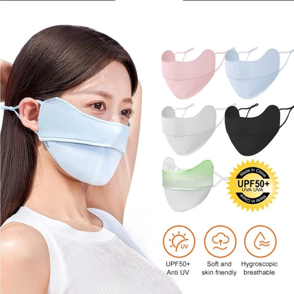 Khẩu trang chống nắng ,chống tia UV chất lụa băng thoáng khí