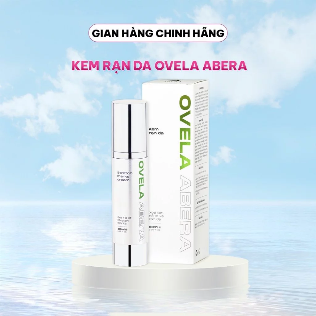 Kem Rạn Da OVELA ABERA 50ML Ngăn Ngừa Rạn Da Hiệu Quả Dưỡng Ẩm Bụng Cho Mẹ Bầu, Mờ Rạn Cũ Ngăn Rạn Mới Và Mờ Thâm Bụng