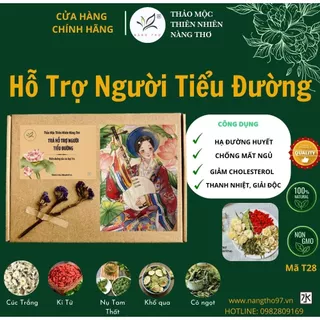 SET HỘP 30 gói trà HỖ TRỢ CHO NGƯỜI TIỂU ĐƯỜNG, hộp quà tặng thảo mộc dưỡng nhan T28