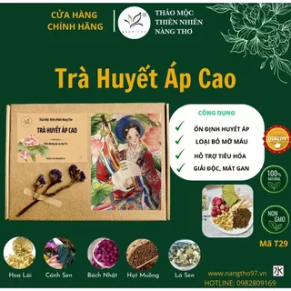 SET HỘP 30 gói trà HUYẾT ÁP CAO hộp quà tặng thảo mộc dưỡng nhan T29