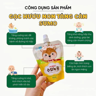 Gạc Hươu Non Tăng Cân Sumo Hỗ Trợ Tăng Cân, Cải Thiện Tình Trạng Biếng Ăn Cho Trẻ, Set 10 Gói