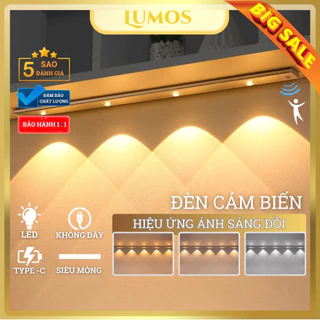 Đèn Cảm Biến, Đèn Led Cảm Biến Chuyển Động LUMOS Trang Trí Decor Thông Minh Ba Màu Ánh Sáng