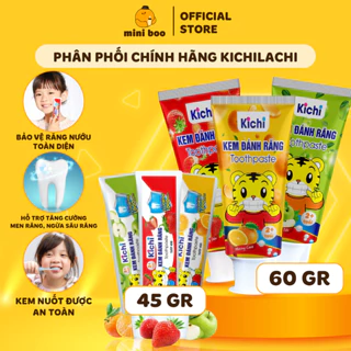 Kem đánh răng cho bé nuốt được Kichilachi 60g, bảo vệ răng nướu toàn diện - MINIBOO