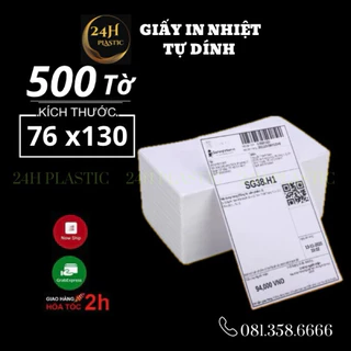 📞 Giấy In Nhiệt Tự Dính. Tập 500 Tờ A7 (76 x 130 mm) CÓ SẴN LỚP DÁN, In Đơn Shopee TMĐT.