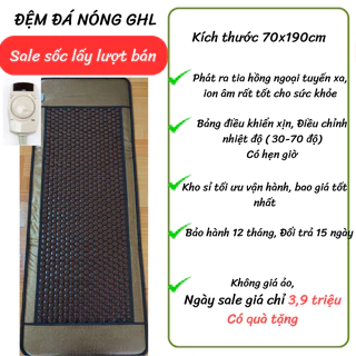 Thảm đá nhiệt nóng nệm đá nóng, đệm đá nóng giảm đau nhức xương khớp, lưu thống máu, giảm mất ngủ