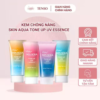 Kem Chống Nắng Skin Aqua Tone Up UV Essence Nhật Bản 4 Màu Chống Nắng Bảo Vệ Da SPF50+ PA++++ 80g