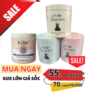 Kem ủ xả tóc huige black dress siêu mềm mượt 1000ml huige