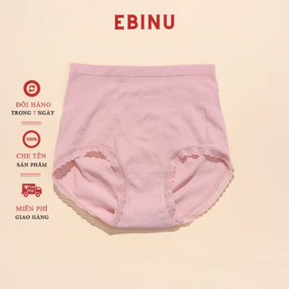 Quần lót nữ gen bụng cotton cạp 10cm cao cấp sexy kháng khuẩn co dãn 4 chiều QQC843 EBINU