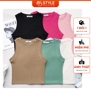 Áo Ba Lỗ, Áo Sát Nách Nữ Cổ Tròn Vải Thun Tăm Form Tanktop Vừa Người ASAT ASstyle Fashion