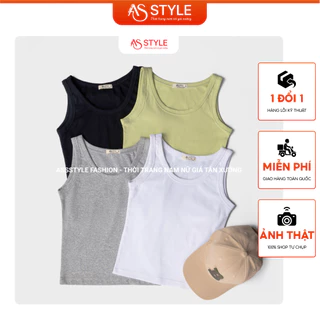 Áo Ba Lỗ, Áo Sát Nách Nữ Cổ Tròn Vải Thun Rip Form Tanktop Vừa Người ASAT8 ASstyle Fashion