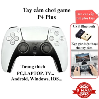 Tay cầm chơi game P4 Plus, Tay cầm chơi game fifa online 4 không dây và có dây, tương thích pc, laptop, điện thoại...