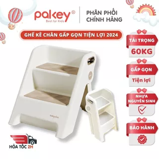 Ghế Kê Chân Tăng Chiều Cao Cho Bé, Thang Kê Chân Pakey 2 Bậc Gấp Gọn Tiện Lợi Có Thành Vịn Chắc Chắn - C001