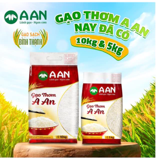 Gạo đài thơm Túi 10kg A An Cơm mềm, dẻo vừa, thơm nhẹ